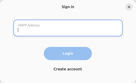 Прозорецът за вход в Dino с опция Create account